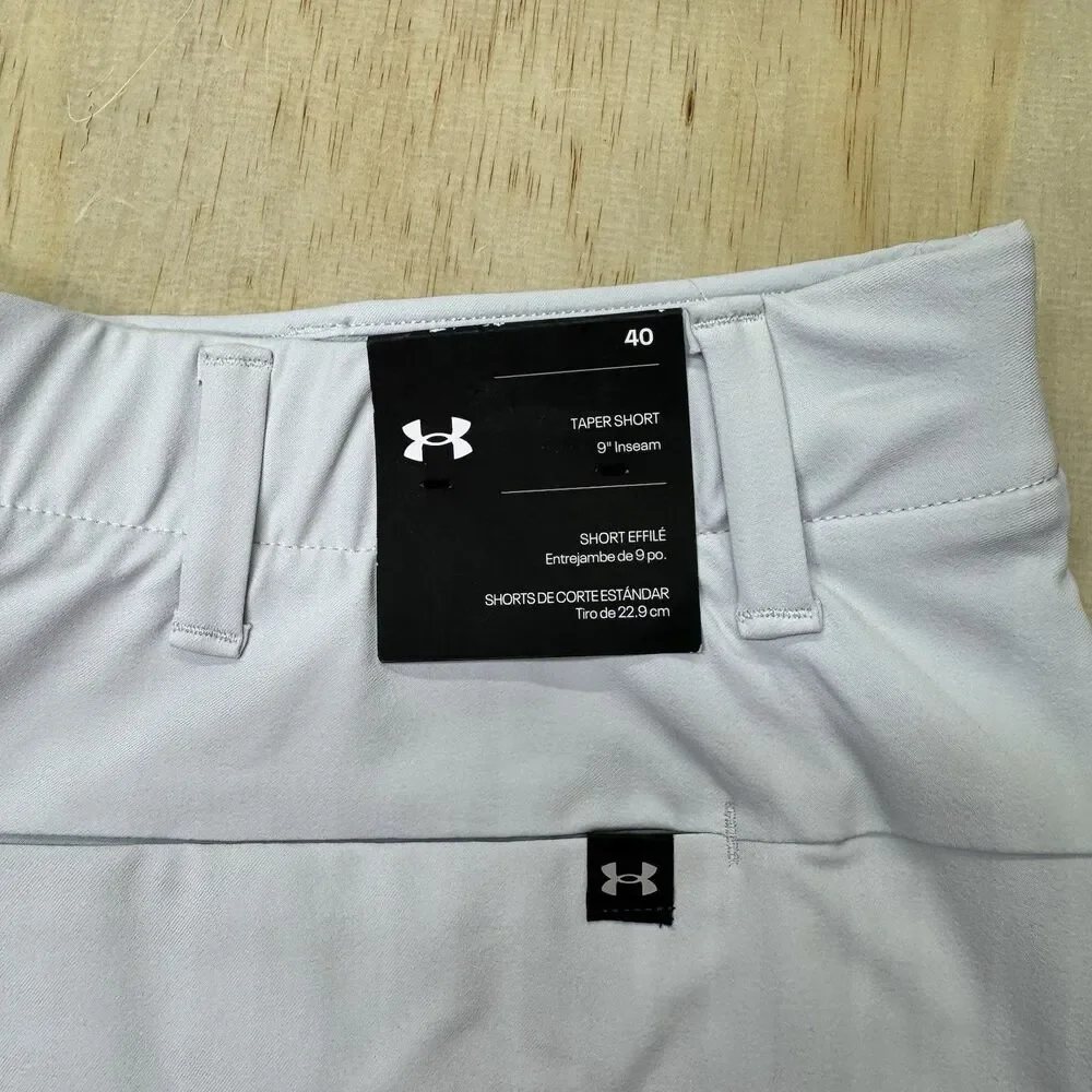 NEW Under Armour UA Iso-Chill Shorts Golf Mens Light Gray sz 40